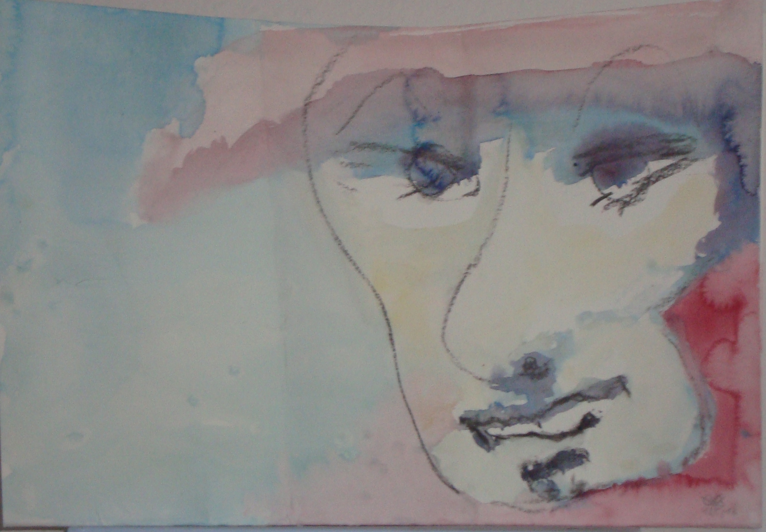 Gesicht Aquarell